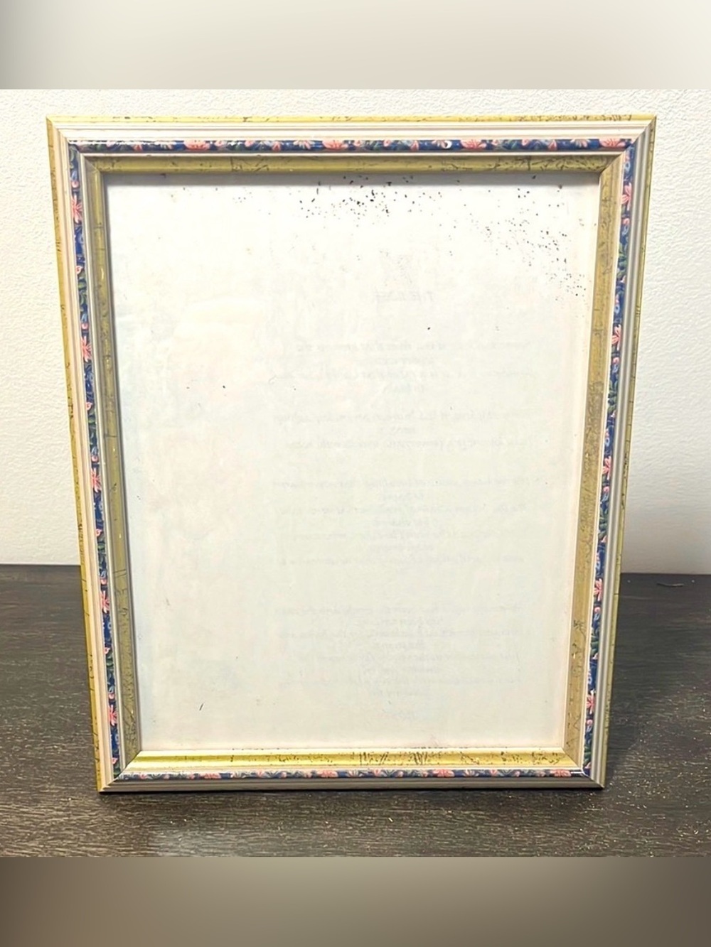 Vintage 8x11 Photo Floral Rimmed Picture Frame